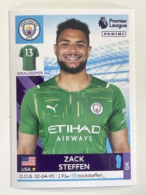 Zack Steffen Manchester City Panini Premier League 2022 Football Sticker