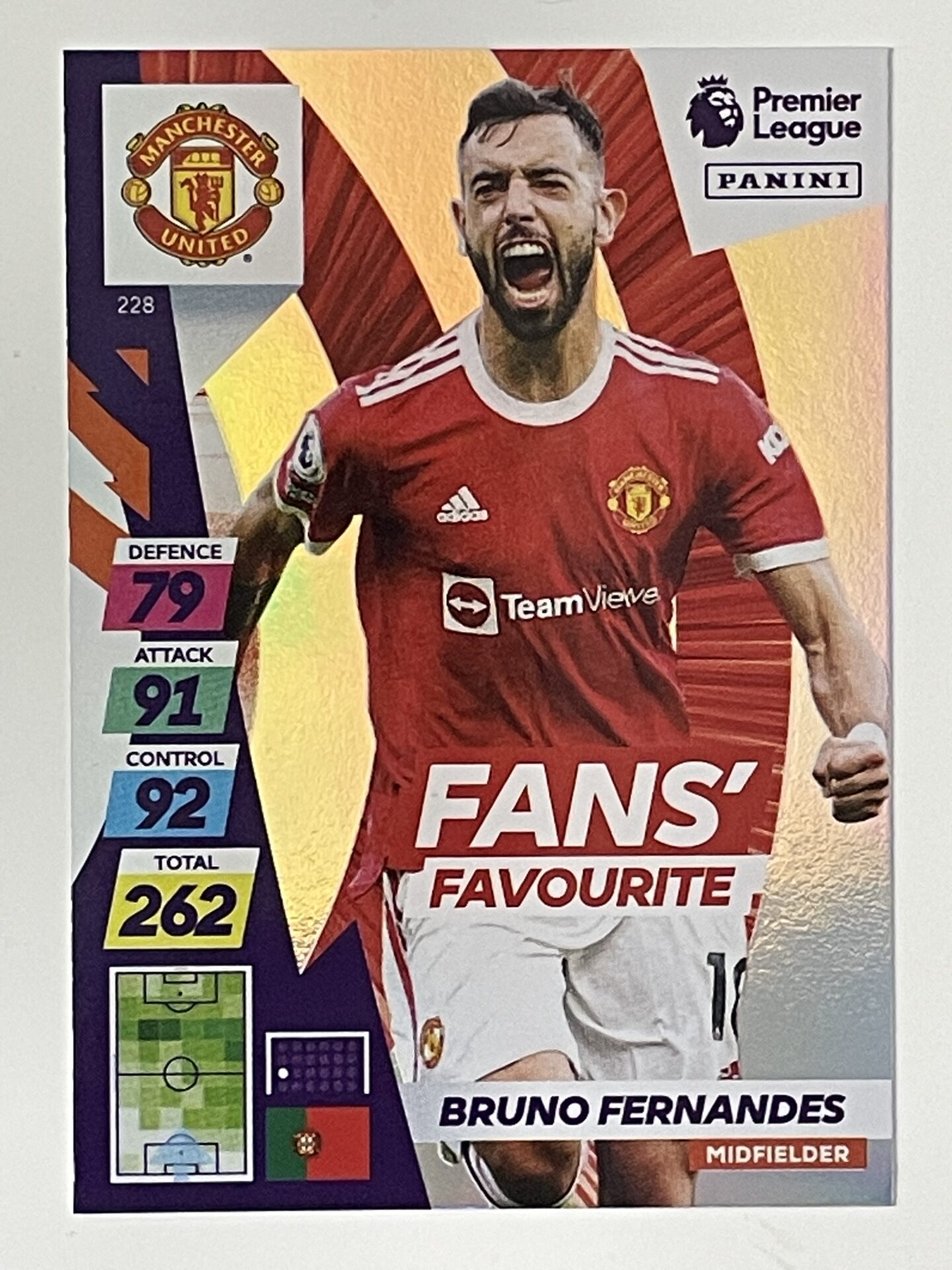 253 Bruno Fernandes Manchester United Base Panini Premier League Adrenalyn  XL 2024 Card - Solve Collectibles