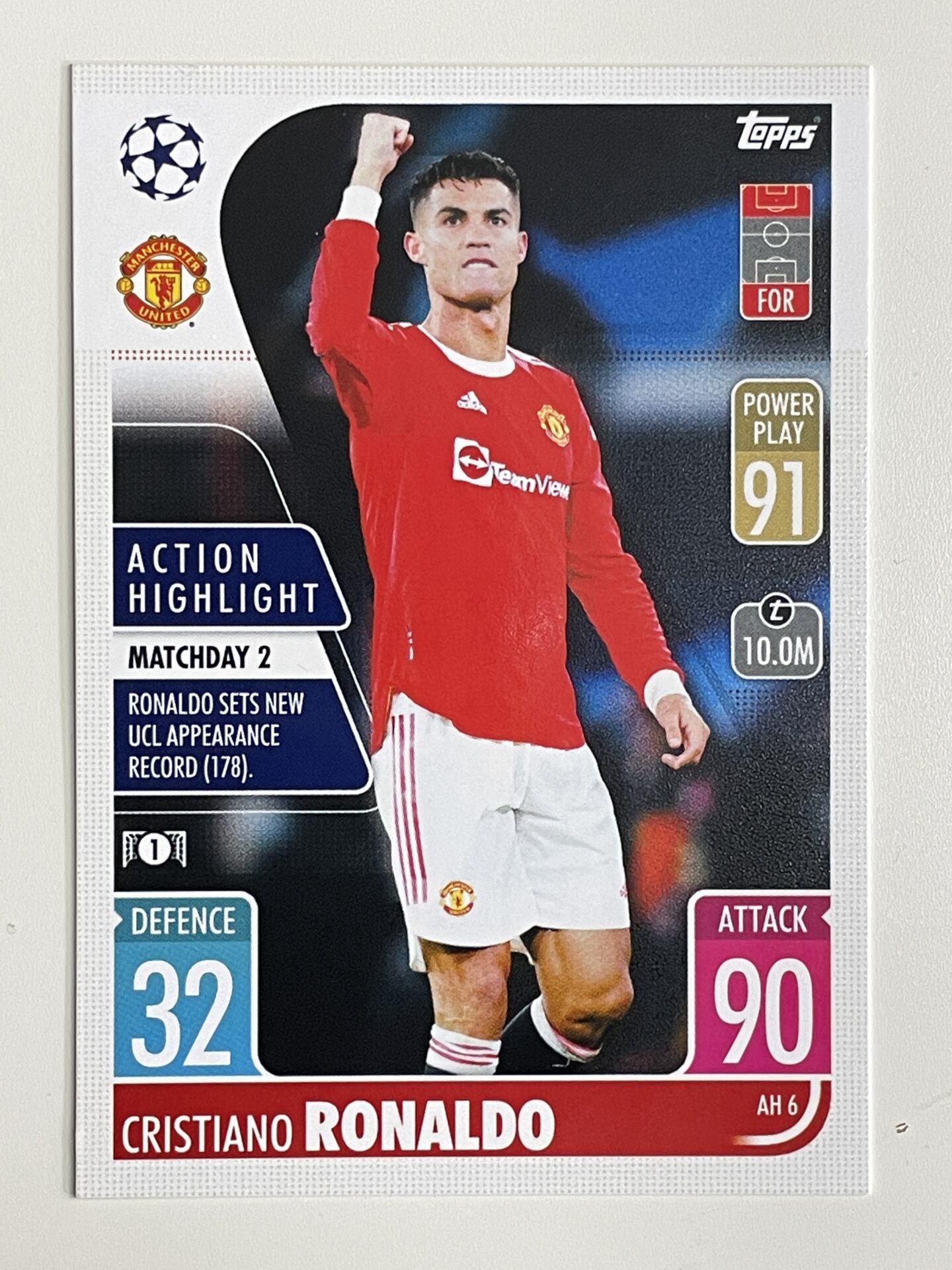AH6 Cristiano Ronaldo Manchester United Action Highlight Topps Match Attax  Extra 2021/22 Card - Solve Collectibles
