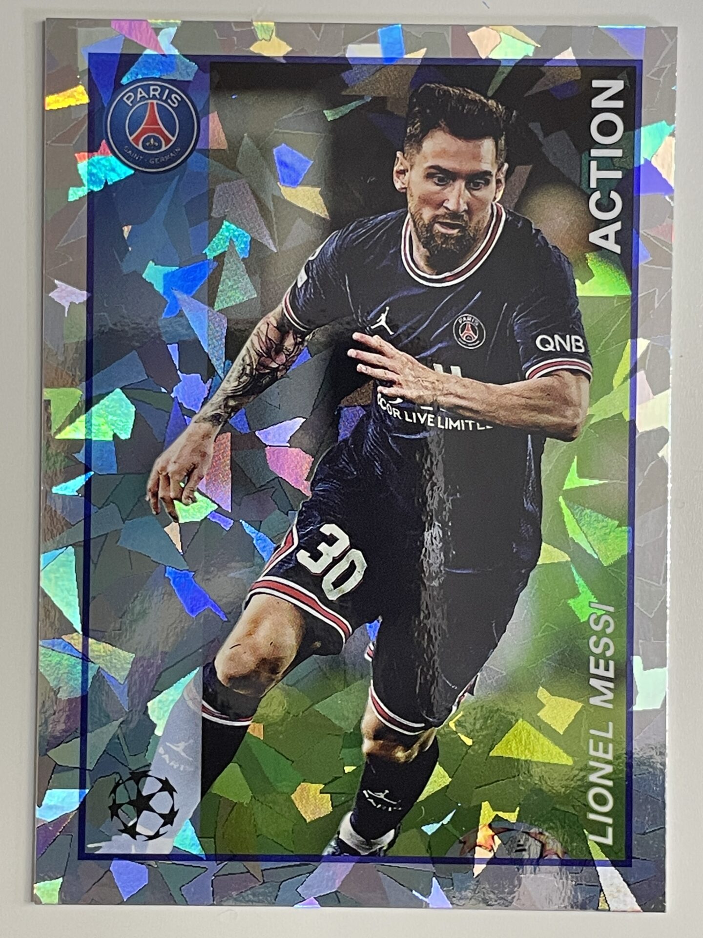 La Pulga Lionel Messi Topps Merlin 97 Heritage Champions League Action Card