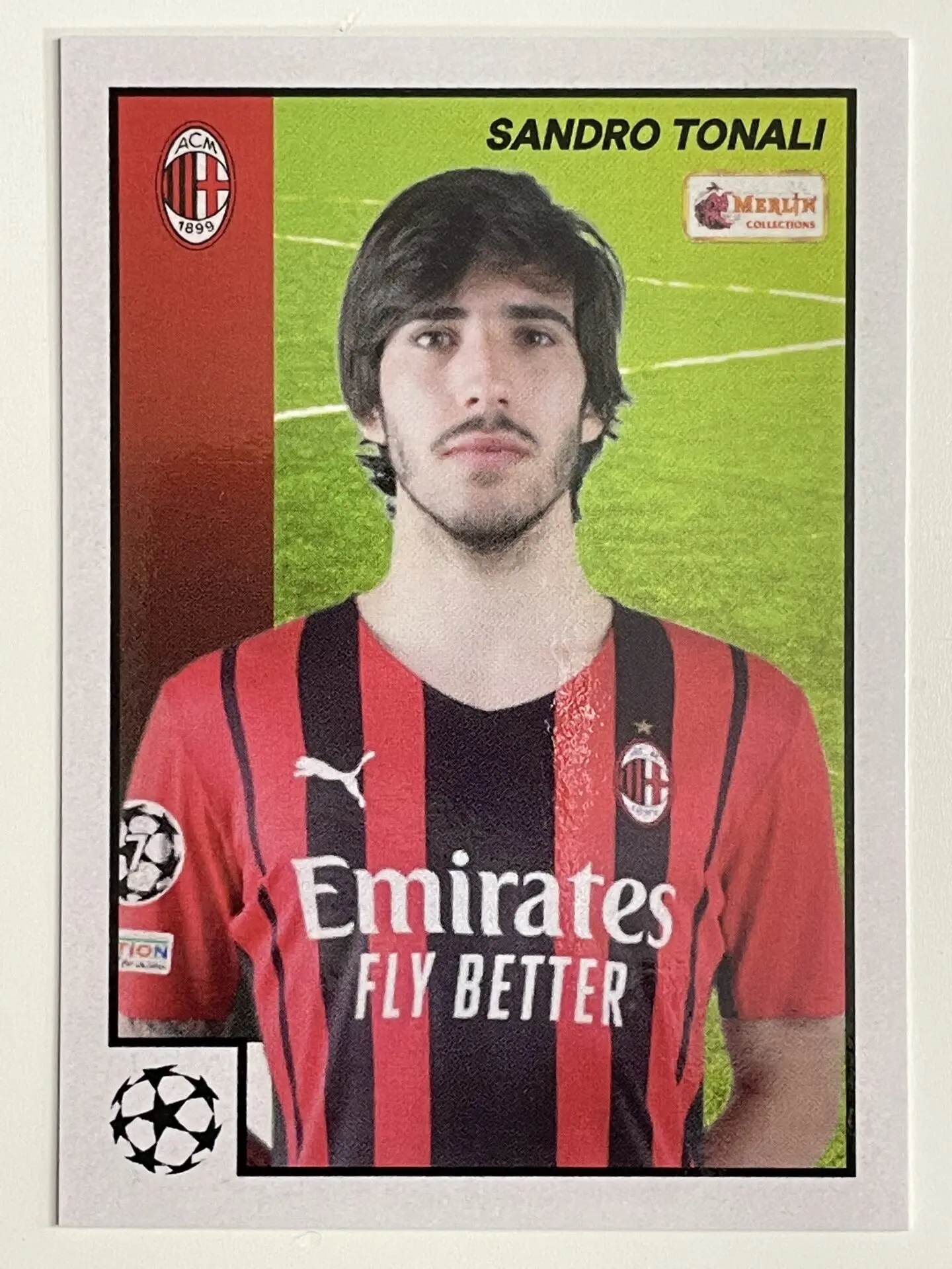 062 Sandro Tonali AC Milan Base Topps Heritage 97 UEFA Champions League Card - Collectibles