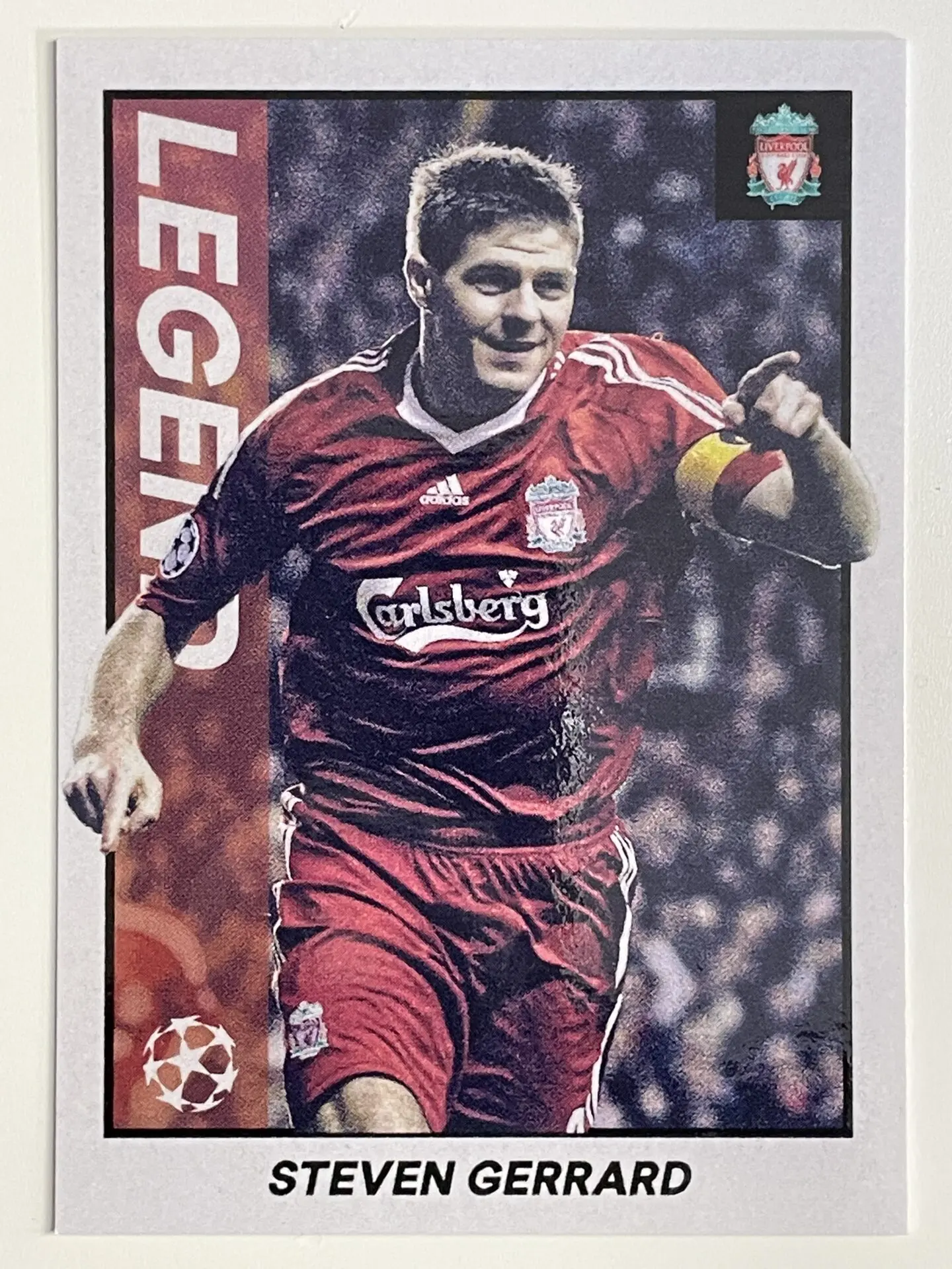 144 Steven Gerrard Liverpool Legend Topps Merlin Heritage 97 UEFA Champions  League Hobby Card