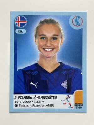 Alexandra Johannsdottir Iceland Base Panini Womens Euro 2022 Stickers Collection