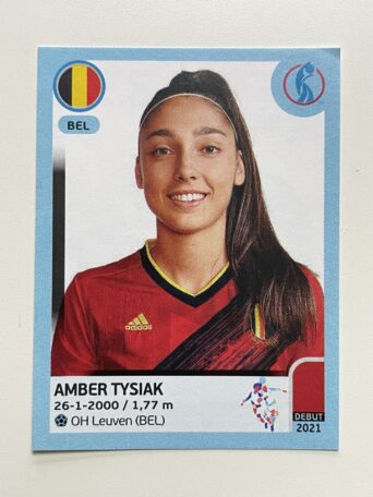 Amber Tysiak Belgium Base Panini Womens Euro 2022 Stickers Collection