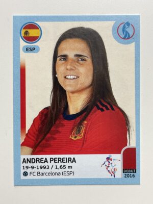 Andrea Pereira Spain Base Panini Womens Euro 2022 Stickers Collection