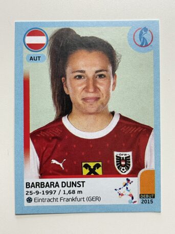 Barbara Dunst Austria Base Panini Womens Euro 2022 Stickers Collection