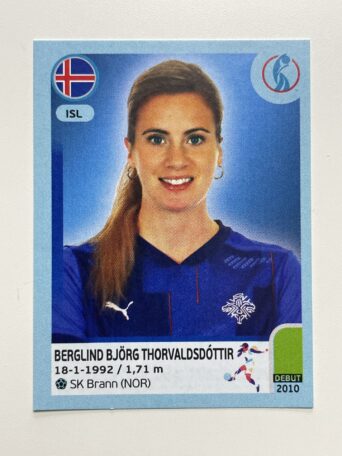 Berglind Bjorg Thorvaldsdottir Iceland Base Panini Womens Euro 2022 Stickers Collection