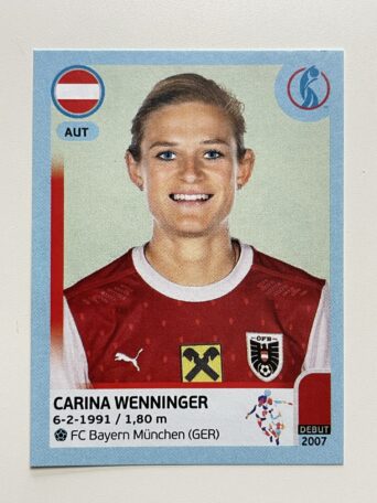 Carina Wenninger Austria Base Panini Womens Euro 2022 Stickers Collection