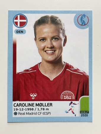Caroline Moller Denmark Base Panini Womens Euro 2022 Stickers Collection