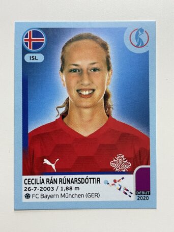 Cecilia Ran Runarsdottir Iceland Base Panini Womens Euro 2022 Stickers Collection