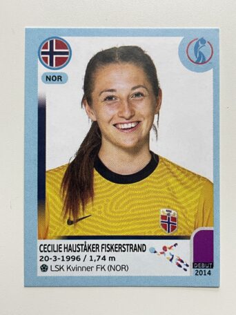 Cecilie Haustaker Fiskerstrand Norway Base Panini Womens Euro 2022 Stickers Collection