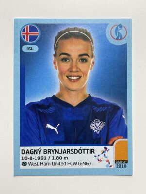 Dagny Brynjarsdottir Iceland Base Panini Womens Euro 2022 Stickers Collection