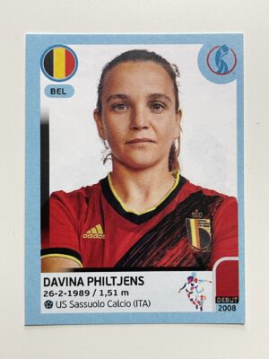 Davina Philtjens Belgium Base Panini Womens Euro 2022 Stickers Collection