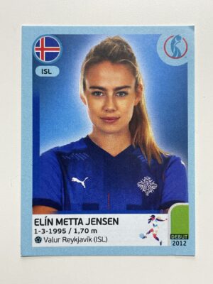 Elin Metta Jensen Iceland Base Panini Womens Euro 2022 Stickers Collection