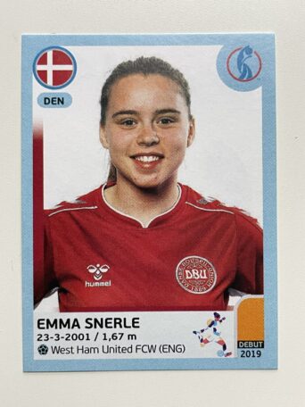 Emma Snerle Denmark Base Panini Womens Euro 2022 Stickers Collection