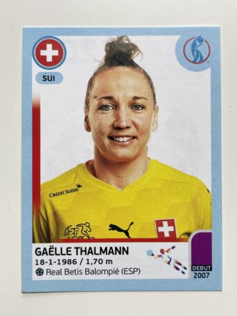 Gaelle Thalmann Switzerland Base Panini Womens Euro 2022 Stickers Collection
