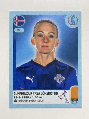Gunnhildur Yrsa Jonsdottir Iceland Base Panini Womens Euro 2022 Stickers Collection