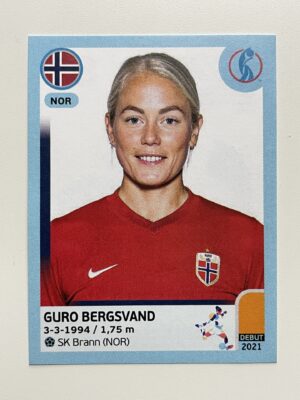 Guro Bergsvand Norway Base Panini Womens Euro 2022 Stickers Collection