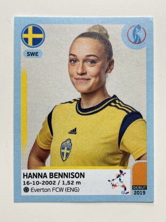 Hanna Bennison Sweden Base Panini Womens Euro 2022 Stickers Collection