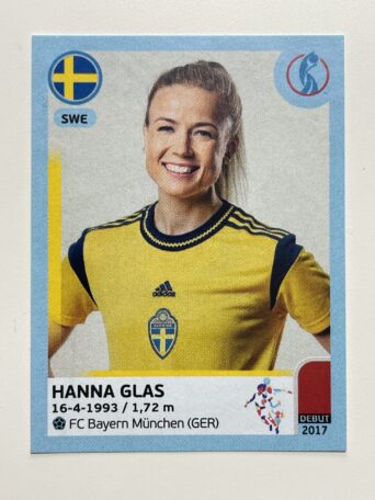 Hanna Glas Sweden Base Panini Womens Euro 2022 Stickers Collection