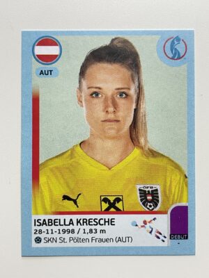 Isabella Kresche Austria Base Panini Womens Euro 2022 Stickers Collection