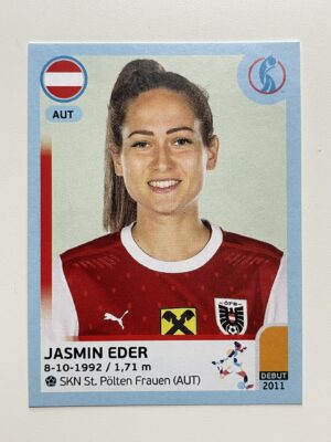 Jasmin Eder Austria Base Panini Womens Euro 2022 Stickers Collection