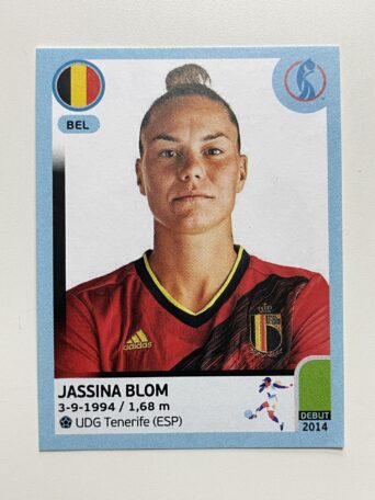 Jassina Blom Belgium Base Panini Womens Euro 2022 Stickers Collection