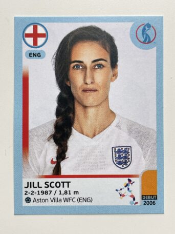 Jill Scott England Base Panini Womens Euro 2022 Stickers Collection