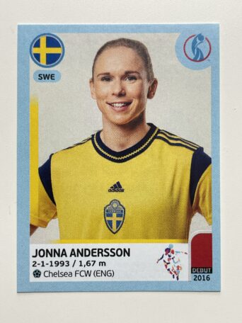 Jonna Andersson Sweden Base Panini Womens Euro 2022 Stickers Collection