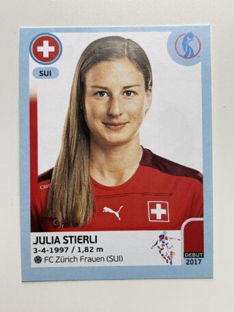 Julia Stierli Switzerland Base Panini Womens Euro 2022 Stickers Collection