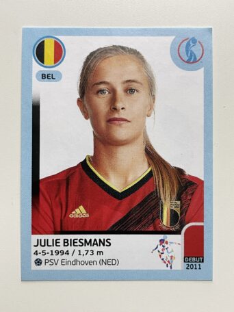 Julie Biesmans Belgium Base Panini Womens Euro 2022 Stickers Collection