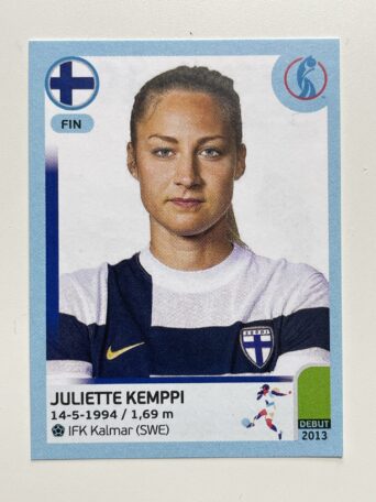 Juliette Kemppi Finland Base Panini Womens Euro 2022 Stickers Collection