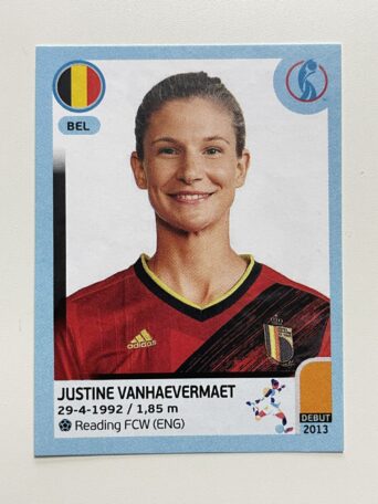 Justine Vanhaevermaet Belgium Base Panini Womens Euro 2022 Stickers Collection