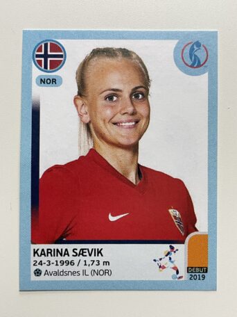 Karina Saevik Norway Base Panini Womens Euro 2022 Stickers Collection