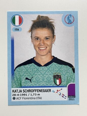 Katja Schroffenegger Italy Base Panini Womens Euro 2022 Stickers Collection