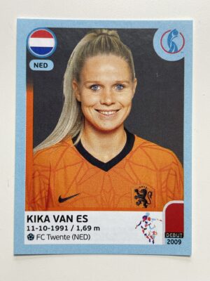 Kika van Es Netherlands Base Panini Womens Euro 2022 Stickers Collection
