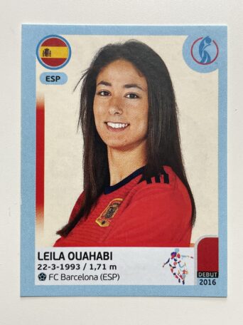 Leila Ouahabi Spain Base Panini Womens Euro 2022 Stickers Collection