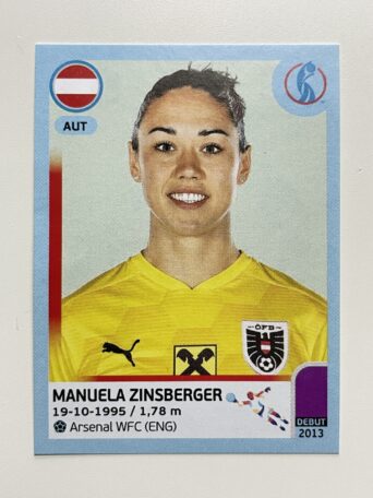 Manuela Zinsberger Austria Base Panini Womens Euro 2022 Stickers Collection