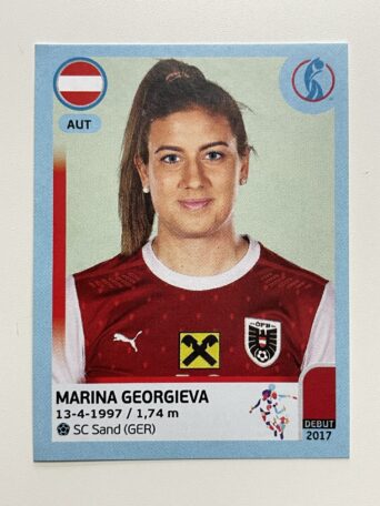 Marina Georgieva Austria Base Panini Womens Euro 2022 Stickers Collection