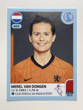 Merel van Dongen Netherlands Base Panini Womens Euro 2022 Stickers Collection