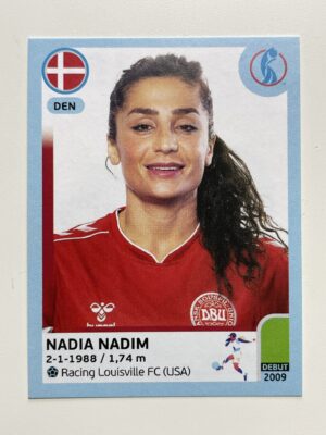 Nadia Nadim Denmark Base Panini Womens Euro 2022 Stickers Collection