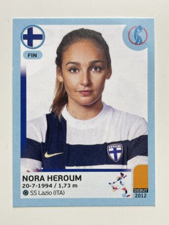 Nora Heroum Finland Base Panini Womens Euro 2022 Stickers Collection