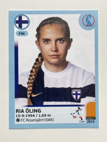 Ria Oling Finland Base Panini Womens Euro 2022 Stickers Collection