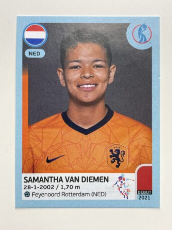 Samantha van Diemen Netherlands Base Panini Womens Euro 2022 Stickers Collection