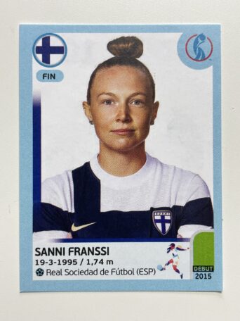 Sanni Franssi Finland Base Panini Womens Euro 2022 Stickers Collection