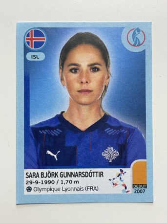 Sara Bjork Gunnarsdottir Iceland Base Panini Womens Euro 2022 Stickers Collection