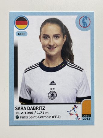 Sara Dabritz Germany Base Panini Womens Euro 2022 Stickers Collection