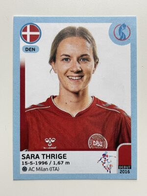 Sara Thrige Denmark Base Panini Womens Euro 2022 Stickers Collection