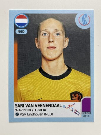 Sari van Veenendaal Netherlands Base Panini Womens Euro 2022 Stickers Collection