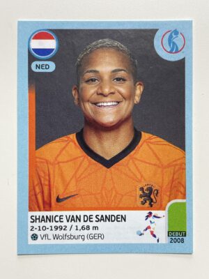 Shanice van de Sanden Netherlands Base Panini Womens Euro 2022 Stickers Collection